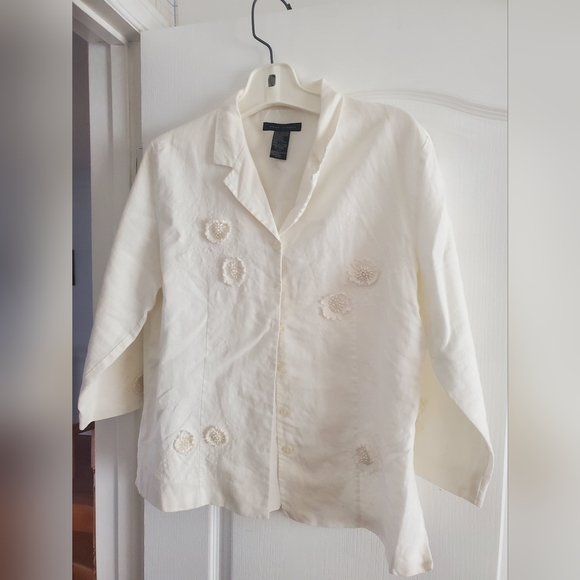 Anne Carson women's size L linen shirt - Picture 1 of 2